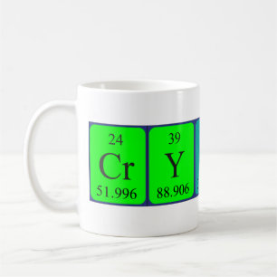 Mug Musique de nom de table périodique Crystal
