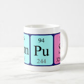 Mug Musique de nom de table périodique de l'hampe (Devant droit)