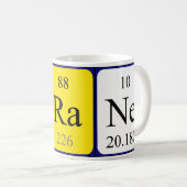Mug Musique de nom de table périodique de l'orane (Devant droit)