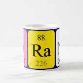 Mug Musique de nom de table périodique de l'orane (Centre)