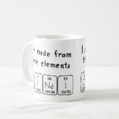 Mug Musique de nom de table périodique en cindi (Devant gauche)