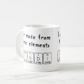 Mug Musique de nom de table périodique en cindi (Devant gauche)