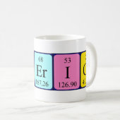 Mug Musique de nom de table périodique Federica (Devant droit)