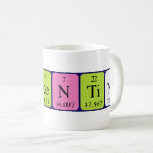Mug Musique de nom de table périodique florentine (Devant droit)