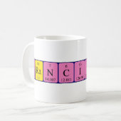 Mug Musique de nom de table périodique Franciscus (Devant gauche)