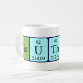 Mug Musique de nom de table périodique Gauthier (Devant gauche)