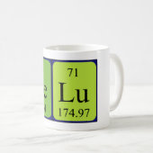 Mug Musique de nom de table périodique Gelu (Devant droit)