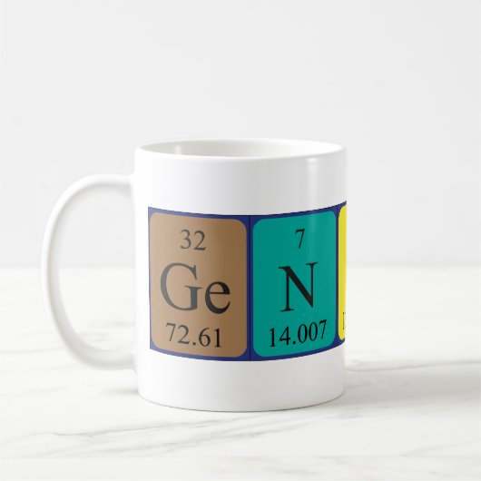 Mug Musique de nom de table périodique géniale (Gauche)