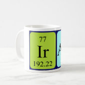 Mug Musique de nom de table périodique Iram (Devant gauche)