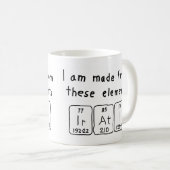 Mug Musique de nom de table périodique Irati (Devant droit)