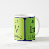 Mug Musique de nom de table périodique Irvin (Devant droit)