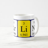 Mug Musique de nom de table périodique Karline (Devant droit)