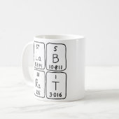 Mug Musique de nom de table périodique Lab Rat (Devant gauche)