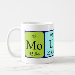 Mug Musique de nom de table périodique Mousey