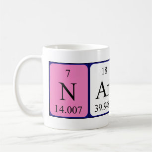 Mug Musique de nom de table périodique Nario