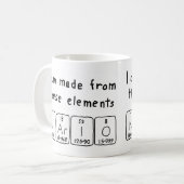 Mug Musique de nom de table périodique Nario (Devant gauche)