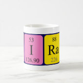 Mug Musique de nom de table périodique Nirav (Centre)