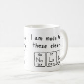 Mug Musique de nom de table périodique Nolan (Devant droit)
