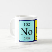 Mug Musique de nom de table périodique Nona (Devant gauche)