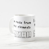 Mug Musique de nom de table périodique Norberto (Devant gauche)