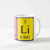 Mug Musique de nom de table périodique Oli (Devant droit)