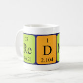 Mug Musique de nom de table périodique Redmond (Devant gauche)