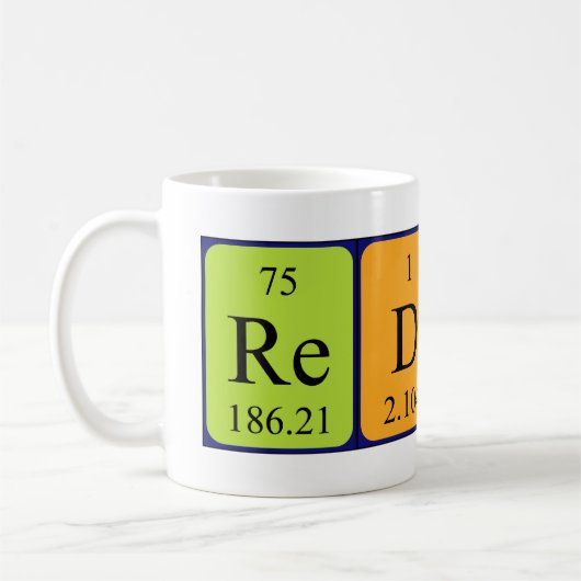 Mug Musique de nom de table périodique Redmond (Gauche)