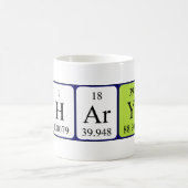 Mug Musique de nom de table périodique Sharyn (Centre)