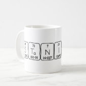 Mug Musique de nom de table périodique Stanislav (Devant gauche)