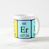 Mug Musique de nom de table périodique Takeru (Devant droit)