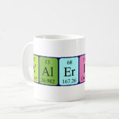 Mug Musique de nom de table périodique Valerius (Devant gauche)