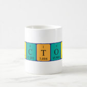 Mug Musique de nom de table périodique Victoire (Centre)