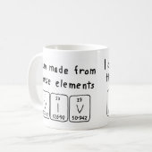 Mug Musique de nom de table périodique Viv (Devant gauche)