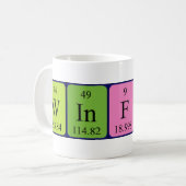 Mug Musique de nom de table périodique Winfred (Devant gauche)