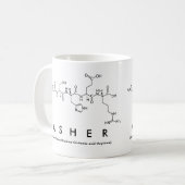 Mug Musique de nom du peptide Asher (Devant gauche)