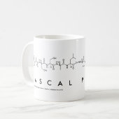 Mug Musique de nom du peptide pascal (Devant gauche)
