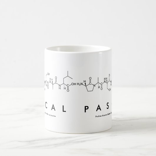 Mug Musique de nom du peptide pascal (Centre)