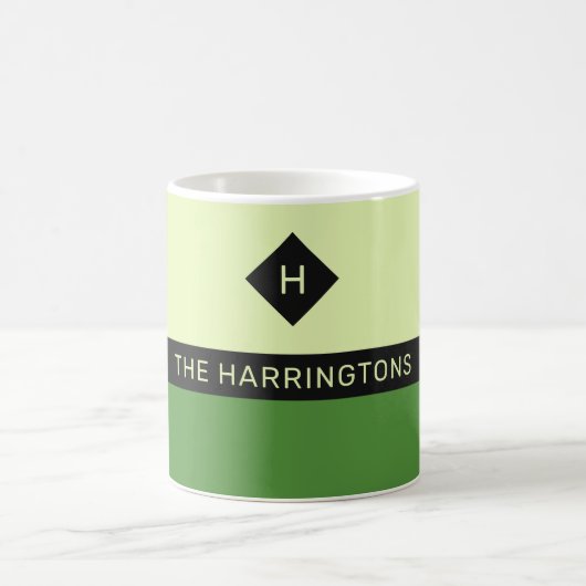 Mug Musique de nom et monogramme personnalisées (Centre)