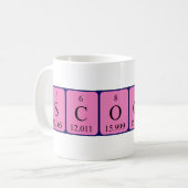 Mug Musique de nom périodique de table périodique Scoo (Devant gauche)