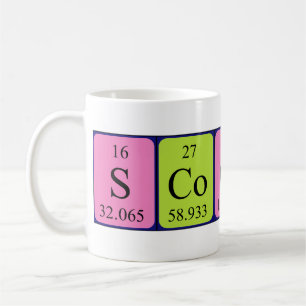 Mug Musique de nom périodique de table périodique Scoo