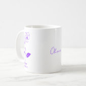 Mug Musique de nom personnalisé de février de violet p (Devant gauche)