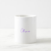 Mug Musique de nom personnalisé de février de violet p (Centre)