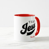 Mug Musique de nom personnalisé Team Jesus (Devant droit)