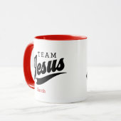 Mug Musique de nom personnalisé Team Jesus (Devant gauche)