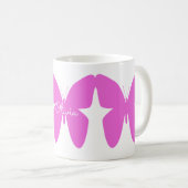 Mug Musique de papillon personnalisé (Devant droit)