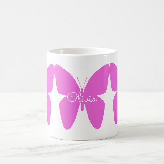 Mug Musique de papillon personnalisé (Centre)