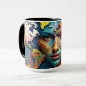 Mug Musique de peinture couleur de l'eau (Devant gauche)