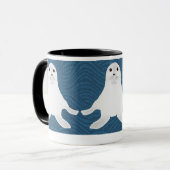 Mug Musique de phoques blancs (Devant gauche)