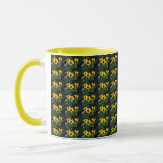 Mug Musique de photo à fleurs jaunes
