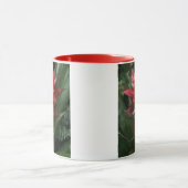 Mug Musique de photo à fleurs rouges (Centre)